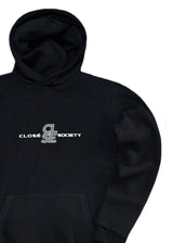 Ανδρικό φούτερ με κουκούλα Close society - HD26-700 -black hoodie regular fit μαύρο