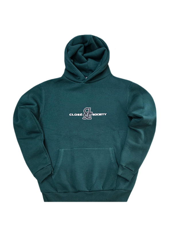 Ανδρικό φούτερ με κουκούλα Close society - HD26-700 -green hoodie