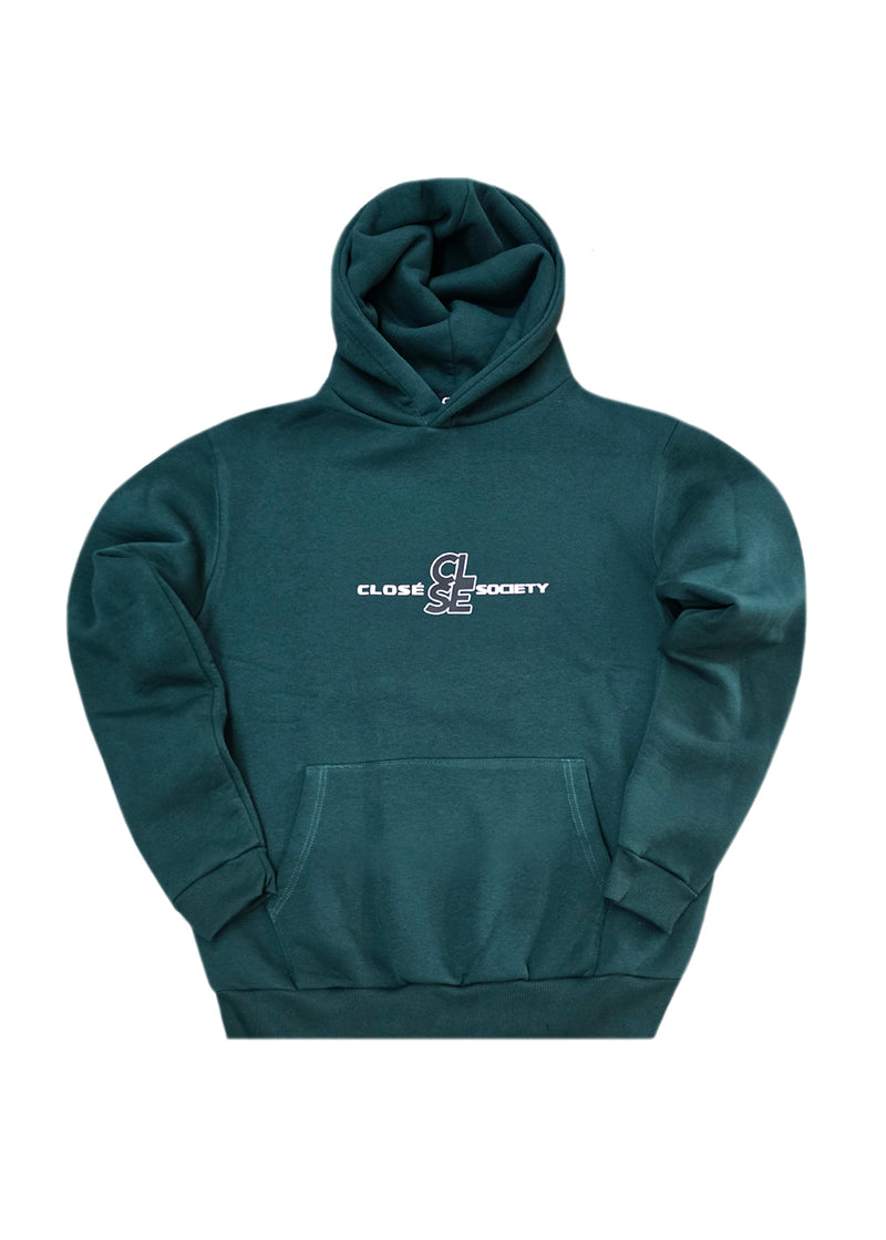Ανδρικό φούτερ με κουκούλα Close society - HD26-700 -green hoodie