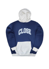 Ανδρικό φούτερ με κουκούλα Close society-HDS26-700-blue-white hoodie regular fit