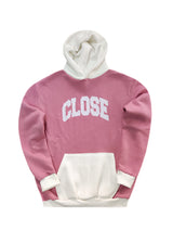 Ανδρικό φούτερ με κουκούλα Close society-HDS26-700-pink-white hoodie regular fit