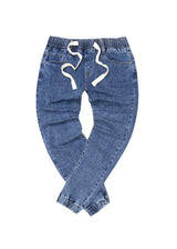 Ανδρικό τζιν παντελόνι - GUF - HE1562 - casual elasticated jeans regular fit μπλε