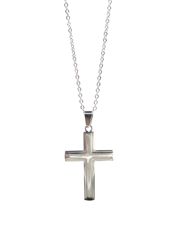Αλυσίδα από ανοξείδωτο ατσάλι GUF - HLLY-335 - double cross chain ασημένιο