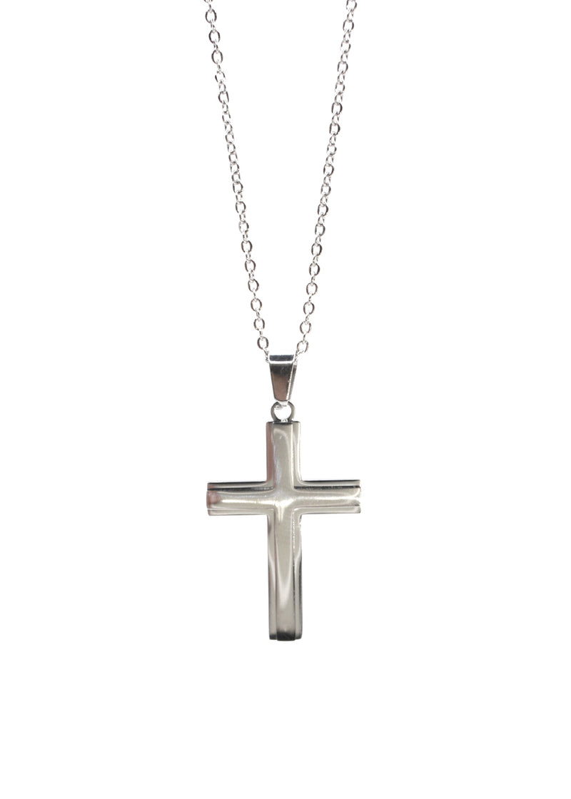 Αλυσίδα από ανοξείδωτο ατσάλι GUF - HLLY-335 - double cross chain ασημένιο