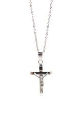 Αλυσίδα από ανοξείδωτο ατσάλι GUF - HLLY-347 - crucified cross chain ασημένιο