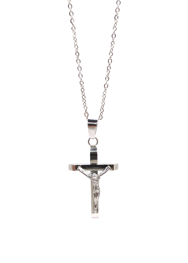 Αλυσίδα από ανοξείδωτο ατσάλι GUF - HLLY-347 - crucified cross chain ασημένιο