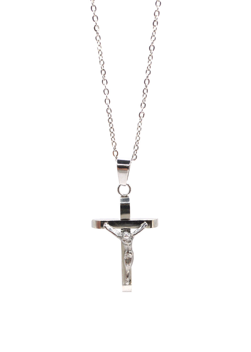 Αλυσίδα από ανοξείδωτο ατσάλι GUF - HLLY-347 - crucified cross chain ασημένιο