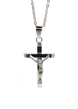 Αλυσίδα από ανοξείδωτο ατσάλι GUF - HLLY-347 - crucified cross chain ασημένιο