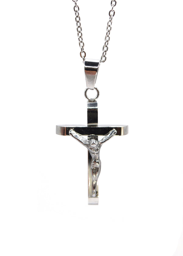 Αλυσίδα από ανοξείδωτο ατσάλι GUF - HLLY-347 - crucified cross chain ασημένιο