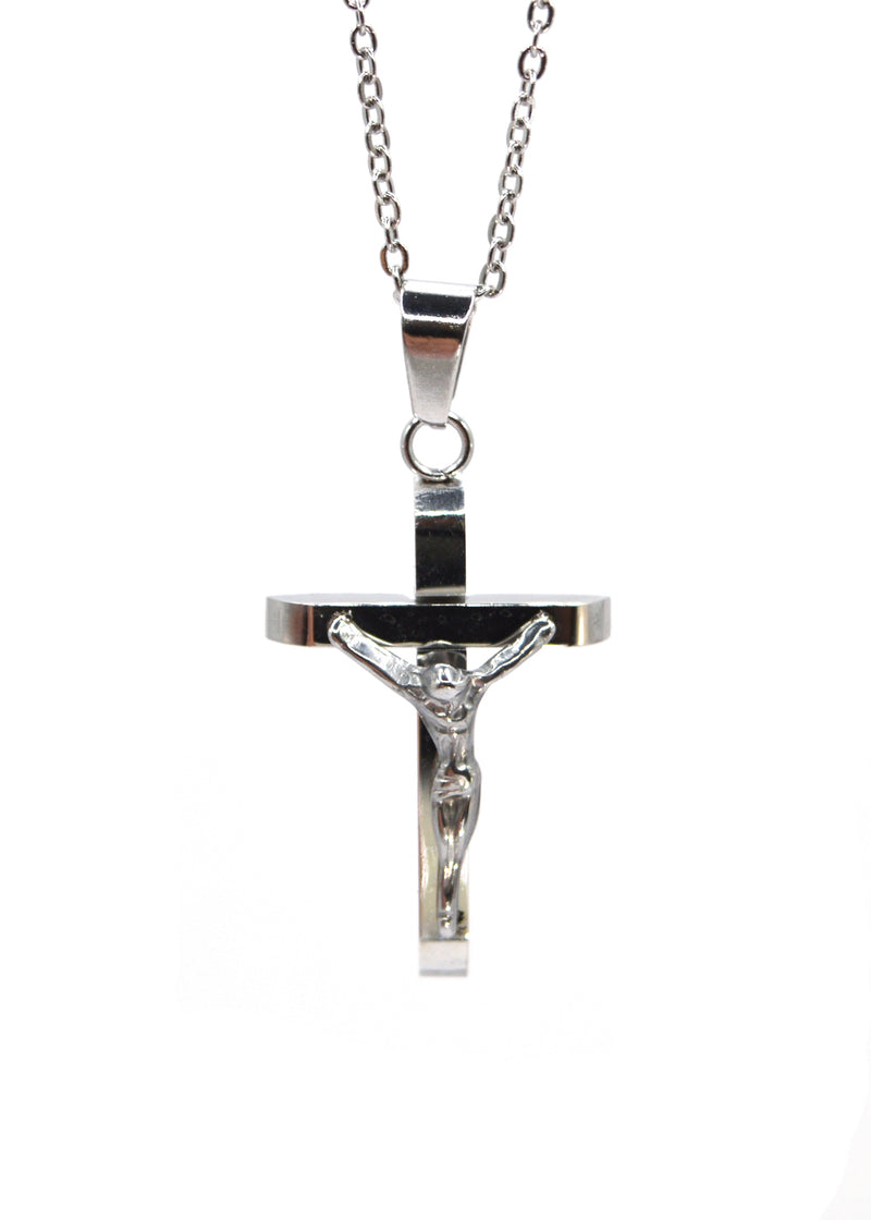 Αλυσίδα από ανοξείδωτο ατσάλι GUF - HLLY-347 - crucified cross chain ασημένιο