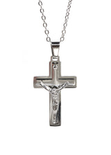 Αλυσίδα από ανοξείδωτο ατσάλι GUF - HLLY-349 - crucified double cross chain ασημένιο