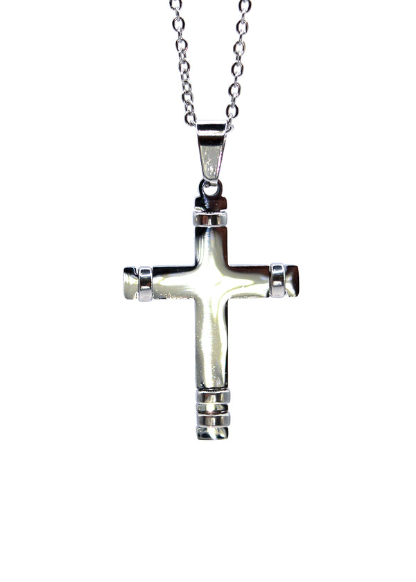 Αλυσίδα από ανοξείδωτο ατσάλι GUF - HLLY-355 - element cross chain ασημένιο
