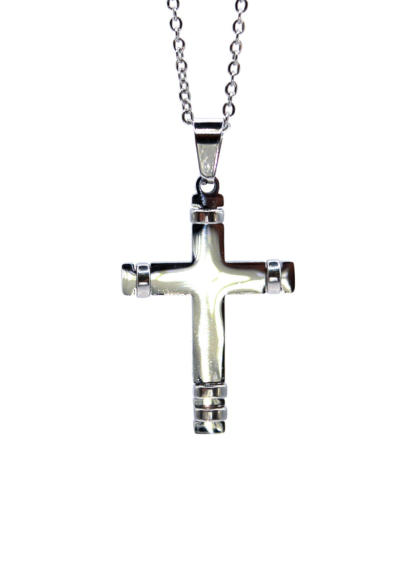 Αλυσίδα από ανοξείδωτο ατσάλι GUF - HLLY-355 - element cross chain ασημένιο