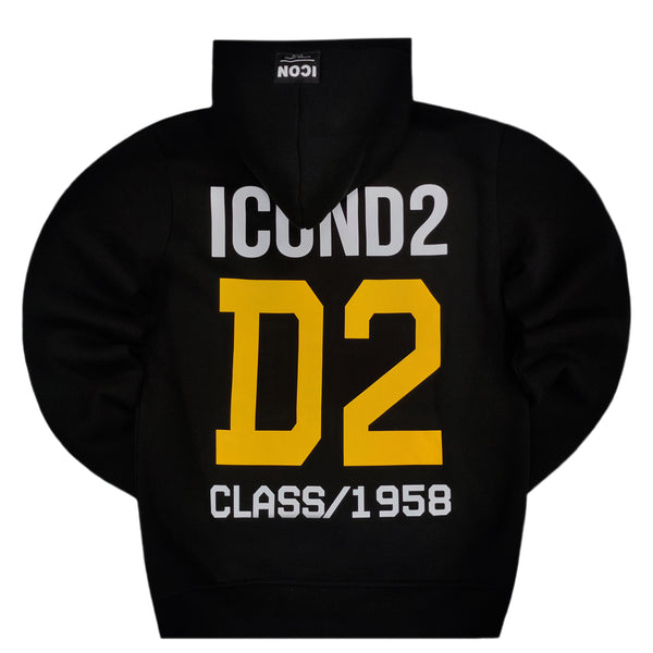 ICON D2 - ICN-203 - original logo hoodie - black