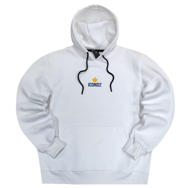 ICON D2 - ICN-203 - original logo hoodie - white