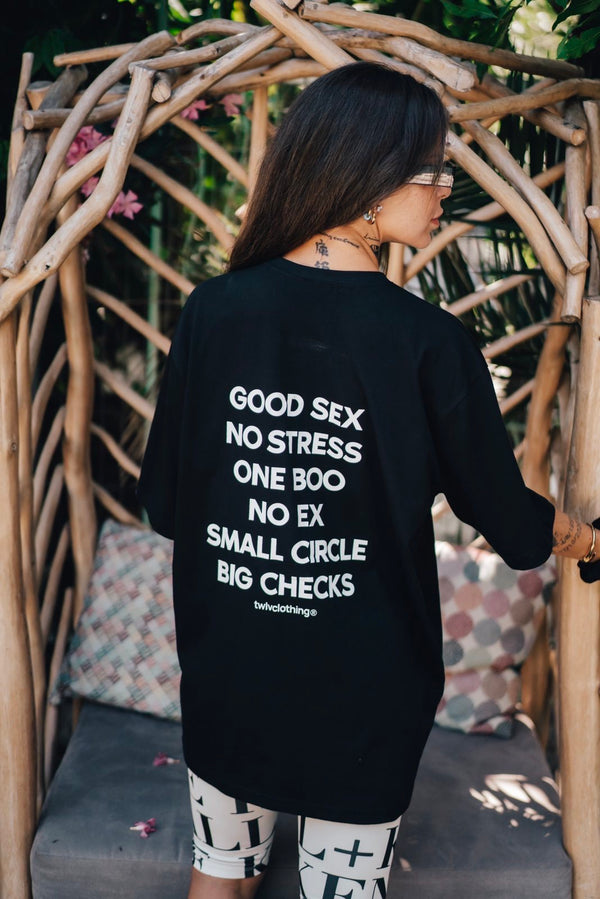 Twelve clothing good sex oversized tee - black - W