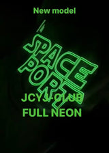 Κοντομάνικη μπλούζα Jcyj - TRM724 - space port NEON oversize tee - GLOW IN THE DARK μαύρο