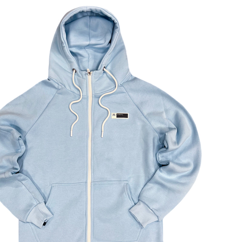 Vinyl art clothing - 98720-24 - logo classic full-zip hoodie - light blue