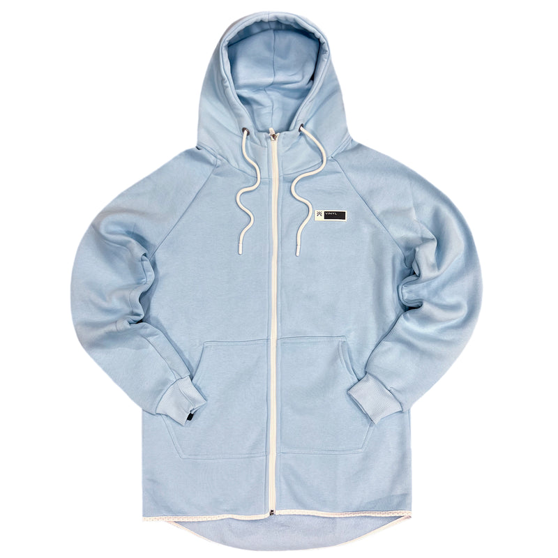 Vinyl art clothing - 98720-24-W - logo classic full-zip hoodie - light blue