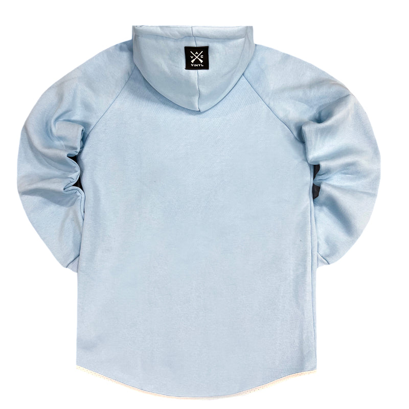Vinyl art clothing - 98720-24-W - logo classic full-zip hoodie - light blue