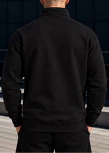 TWO BROTHERS - Ανδρικό μακρυμάνικο φούτερ Half Zip - Μαύρο BF-26400