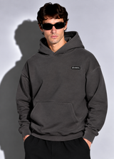 Ανδρικό φούτερ με κουκούλα Vinyl Art Clothing - 84815-09 - emblem hoodie oversized γκρι