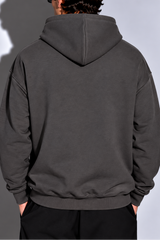Ανδρικό φούτερ με κουκούλα Vinyl Art Clothing - 84815-09 - emblem hoodie oversized γκρι