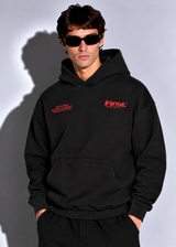 Ανδρικό μακρυμάνικο φούτερ με κουκούλα Vinyl Art Clothing - 43434-01 - studios v beat hoodie cotton oversized μαύρο
