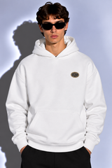 Ανδρικό μακρυμάνικο φούτερ με κουκούλα Vinyl Art Clothing-64450-02-Dogs Gang Hoodie oversized λευκή