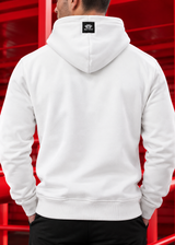 Ανδρική ζακέτα φούτερ με κουκούλα New wave clothing -1400- basic logo zip-up hoodie - white