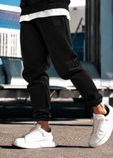 TWO BROTHERS - Ανδρική φόρμα signature logo regular fit - Μαύρη BT-26590