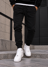 Ανδρική φόρμα Clever - CF-25340 - Black simple jogger pants
