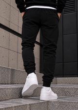Ανδρική φόρμα Clever - CF-25340 - Black simple jogger pants