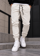 Ανδρική φόρμα Clever-CF-25340-White simple jogger pants