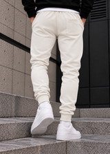 Ανδρική φόρμα Clever-CF-25340-White simple jogger pants