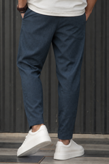 HENRY CLOTHING - Ανδρικό φθινοπωρινό παντελόνι - Μπλε ραφ 8-140