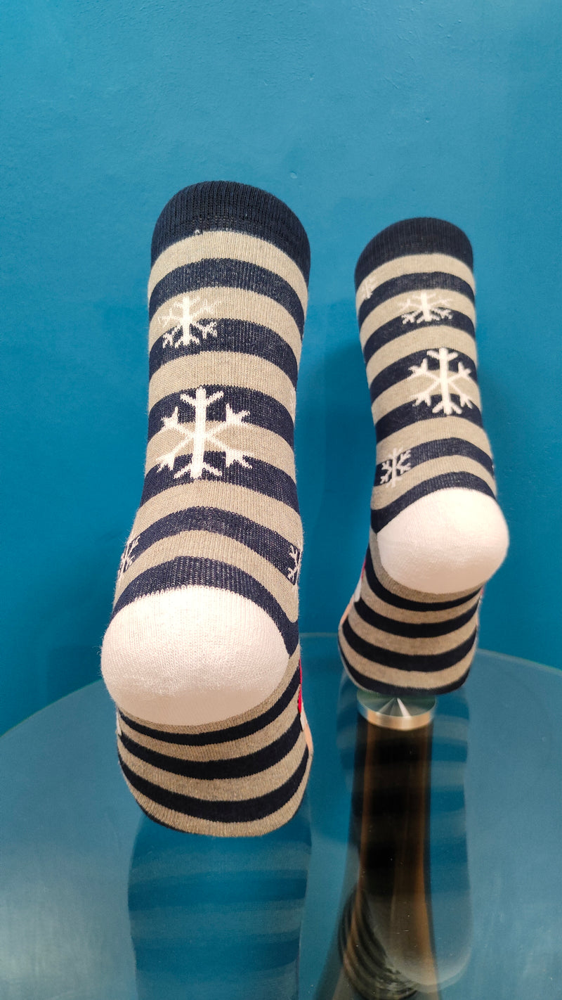 V-tex socks stripped santa  - blue