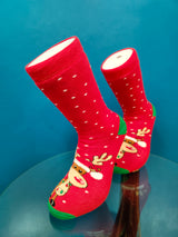 V-tex socks chibi rudolf - red