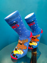 V-tex socks moose beer - blue