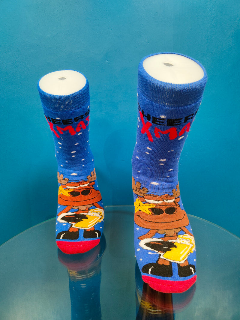 V-tex socks moose beer - blue