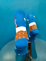 V-tex socks reindeer chimney - blue