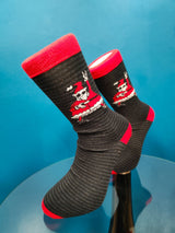 V-tex socks stripped rock santa - black