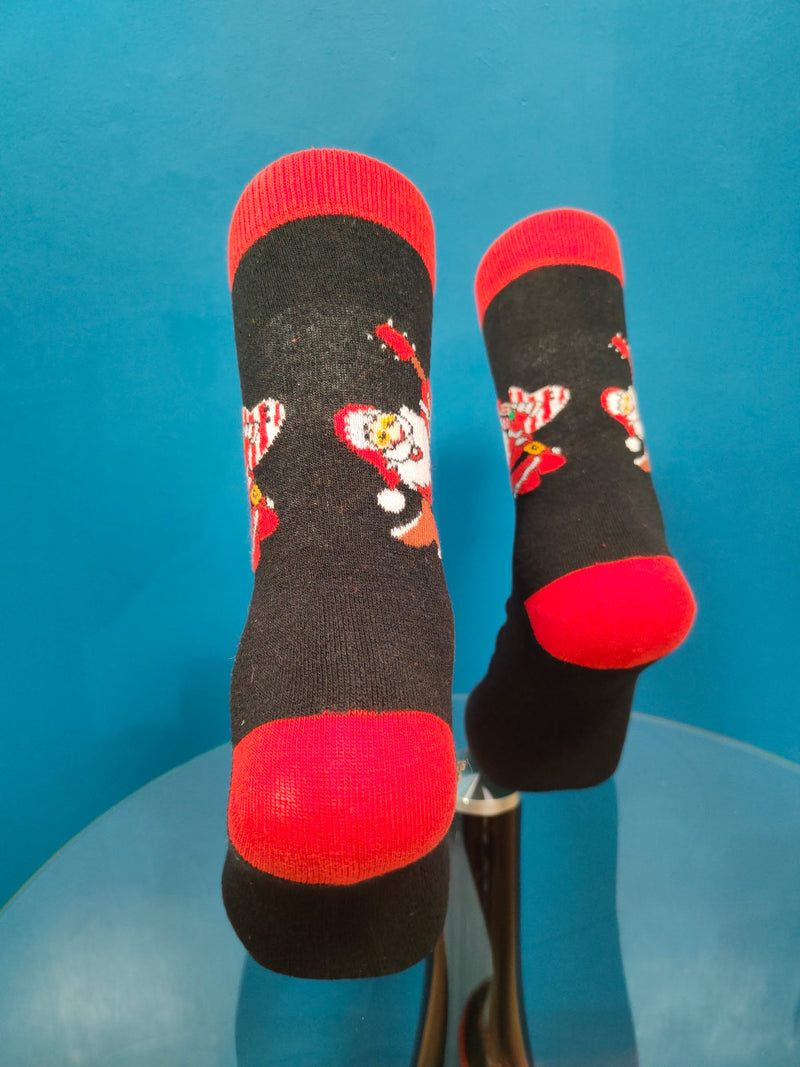 V-tex socks rocking out santa - black