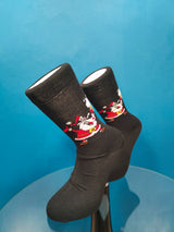 V-tex socks buzzed santa - black