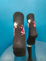 V-tex socks buzzed santa - black