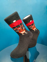 V-tex socks stripped moose - black