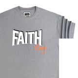 Henry clothing - 3-432 - faith logo tee - ice