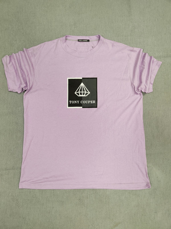 Tony couper - TT22/66 - sq logo tee - lilac