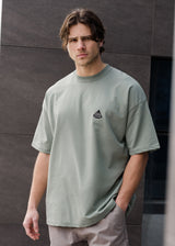 Ανδρική κοντομάνικη μπλούζα Tony couper - TO25/19 - diamond oversized t-shirt ανοιχτό χακί