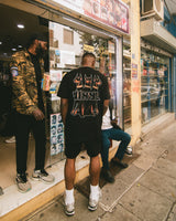 Ανδρική κοντομάνικη μπλούζα Vinyl art clothing - 34450-01- dog's gang t-shirt oversize fit μαύρο